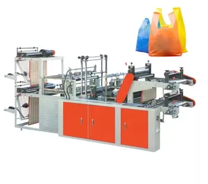 Grosir pabrikan Cina mesin pembuatan tas plastik potongan panas jalur ganda bersertifikasi ce untuk kantung sampah yang kuat