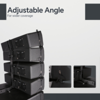 RQSONIC LA412D-KIT Un système de sonorisation Line Array de 15 pouces Sub Professionnel 1000W RMS Puissance active Haut-parleur Line Array