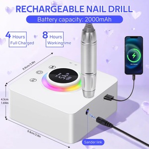 Juego de Máquina de Manicura de Alta Velocidad de 45000 RPM, Lijadora de Uñas Profesional de Bajo Ruido con Pantalla LCD para el Hogar y Salón - Product Image 4