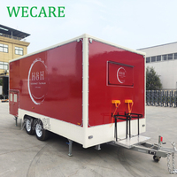 WECARE Foodtruck de Concession Remorque Traiteur Entièrement Équipée Camion Ambulant Café Glace Burger Pizza avec Cuisine Complète