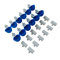 SHANGQINGTAI Nouveau lot de 12 abreuvoirs automatiques en PVC pour volailles, distributeurs d'eau pour poulets, pigeons, cailles, cages d'élevage et fermes