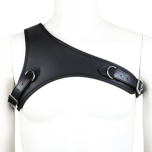 <span class=keywords><strong>Tenue</strong></span> de bondage en cuir <span class=keywords><strong>sexy</strong></span> pour <span class=keywords><strong>homme</strong></span>, costume de performance, veste en cuir, combinaison, harnais de poitrine en cuir, motif uni, pour usage intime - Product Image 2