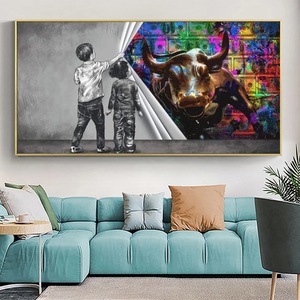 Rèm tranh vẽ nghệ thuật graffiti nhiều màu sắc trang trí hiện đại cho phòng khách & phòng ngủ - Product Image 3