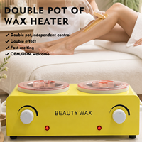 Chauffe-cire électronique double pot 500cc à chauffage rapide, dernière conception, pour épilation nasale, efficace, puissant, fusion rapide