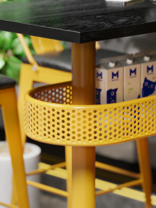 Rắn gỗ thanh bàn ghế thiết lập thiết kế hiện đại cho quán cà phê âm nhạc phòng chờ thanh treo tường cao dài thanh bàn ghế cho phòng khách - Product Image 3