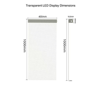 Écrans LED flexibles d'intérieur P20P10P8P6P5, écrans LED transparents haute résolution pour rampes en verre et vitrines de magasins
