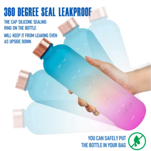 Bouteille d'eau Tritan <span class=keywords><strong>Sport</strong></span> <span class=keywords><strong>1L</strong></span> avec marqueur de temps | Boire directement | Faire bouillir l'eau sans danger | PS en plastique pour la salle de <span class=keywords><strong>sport</strong></span>, l'école et l'extérieur - Product Image 3