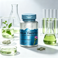 Complément Alimentaire Antioxydant au Chardon-Marie OEM, Capsules de Protection Hépatique pour Adultes, 60 Capsules, Soutient l'Immunité
