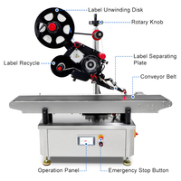 Machine d'étiquetage automatique pour cartons, applicateur d'étiquettes sur surface plate supérieure et d'angle