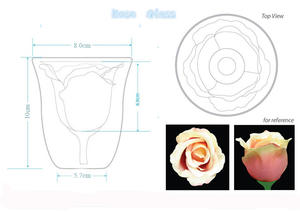 Vaso de Vidrio de Doble Pared con Forma de Rosa para Bar en Casa, Vaso de Cóctel, Vaso de Whisky, Vaso de Vino de <span class=keywords><strong>Sirena</strong></span> para Fiestas - Product Image 3