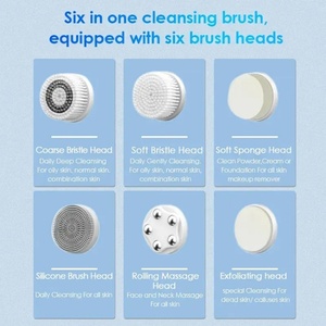 High Quality Face Washing Brush Cleanser Waterproof Silicone Facial Cleansing Brush - Product Image 5