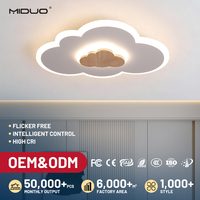 Vente flash - Lampe de plafond LED en forme de nuage pour chambre d'enfant, protection des yeux, montage en surface, application Tuya, télécommande, variateur d'intensité, éclairage de plafond fantaisie