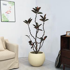 Maceta <span class=keywords><strong>de</strong></span> <span class=keywords><strong>Barro</strong></span> y Cemento Hecha a Mano, Estilo Nórdico Artístico Antiguo, para Plantas Verdes <span class=keywords><strong>de</strong></span> Interior/Exterior - Product Image 3