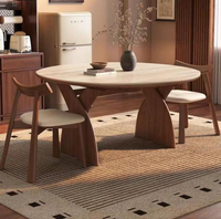 Ensemble de table et chaises de salle à manger rectangulaire en bois massif, design scandinave moderne de luxe, durable, extensible et pliable, 4 à 8 places