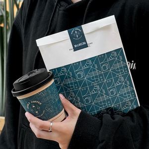 Sacs en papier jetables pour emballage alimentaire professionnel personnalisés, sacs à pain pour hamburgers, sacs en papier résistant à la graisse, sacs à emporter pour aliments avec revêtement en PE - Product Image 5