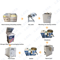 Nieuwe Semi-Automatische Fruitproductielijn Voor Aardappelchips Bevroren Frietjes Inclusief Mixer Friteuse Economische Fruitchips Maken