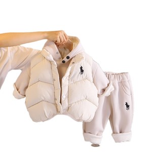 Nouvel Ensemble Élégant pour Garçons : Survêtement Décontracté à Capuche, <span class=keywords><strong>Gilet</strong></span> Doublé Polaire Épais, Trois Pièces pour le Printemps - Product Image 5