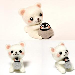 NO.79 DIY Spielzeug Nette Katze & Pinguin Geschenk Wolle DIY Filz nadel Hand craft Kits - Product Image 4