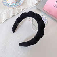 Lot de 3 éponges de maquillage et de spa en plastique personnalisables avec LOGO, bandeaux en tissu éponge et accessoires pour cheveux pour femmes – Vente en gros
