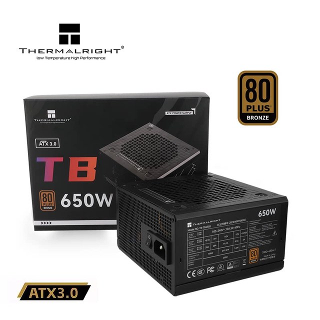 Thermalright TR-TB650S 650W 80PLUS Bronze Non-Modular ATX3.0 PCIE5.0 Desktop Power Supply in Stock Black