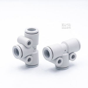 Connecteur pneumatique SMC KQ2T04/06/08/10/12, réducteur en T, connecteur rapide pour tuyau d'air 12-08AS pour utilisation en machinerie - Product Image 4