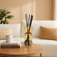 Diffuseur de parfum en verre chromatique écologique personnalisé de 150 ml, bouteille décorative pour arôme liquide, recharge pour la maison, rafraîchisseur d'air