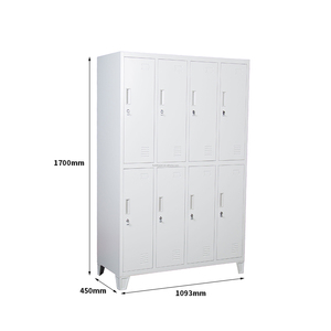Atelier Gym <span class=keywords><strong>Bureau</strong></span> 8 Portes <span class=keywords><strong>Casier</strong></span> En Acier Armoire Casiers Industriels En Métal avec Pieds Debout - Product Image 5