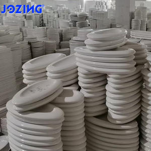 Usine Vente En Vrac Stocké Blanc Assiette Plate Blanc Pur En Céramique Irrégulier Dessert Salade Plat Hôtel Porcelaine Restaurant - Product Image 6