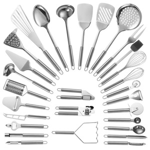Home Kitchen Accessories <strong>Stainless</strong> <strong>Steel</strong> 13-Piece Durable Sustainable Food Safe Dishwasher Safe Cooking Utensil Set <strong>Frying</strong> <strong>Pan</strong> - Product Image 1