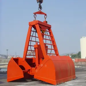 Motor Listrik Grab Bucket Remote Control Overhead Crane Double Disc Grab