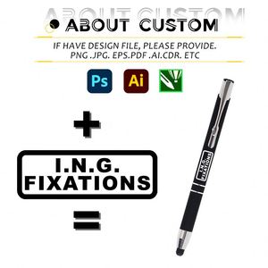 Stylo à bille personnalisé avec logo, stylo en métal avec stylet, stylo à bille promotionnel, vente en gros - Product Image 2