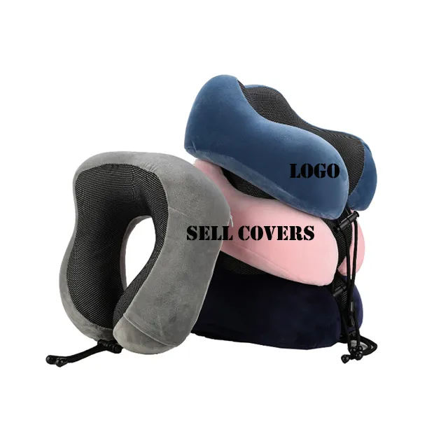 Magnetic fabric Memory Foam U Shape Travel Support Custom Camping Cervical Neck Pillow case Travel Airplane Pillow covers