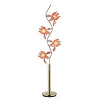 Lampe de table LED Lotus en fer et verre, lampe de table fleurie pour salon, salle de lecture, bureau, lampe sur pied Lotus