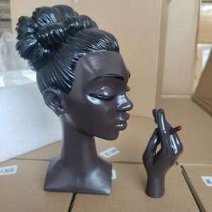 黒樹脂クラフトヘッド香ホルダークリエイティブSolangeヘッド樹脂顔芳香使用香バーナー - Product Image 6