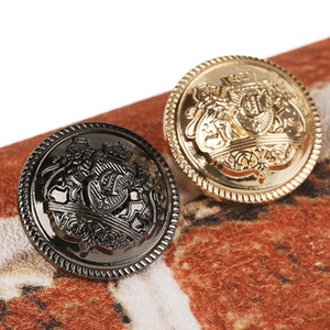 Tùy chỉnh thiết kế giá rẻ giá kim loại ưa thích brass Zinc Hợp Kim quân đội đồng phục phù hợp với áo khoác blazer shank nút - Product Image 1