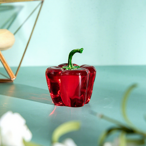 Adornos de <span class=keywords><strong>Cristal</strong></span> de Alta Calidad, Frutas y Verduras Simuladas, Pimientos Verdes Pequeños, Adornos para el Hogar y Restaurantes Chinos - Product Image 6