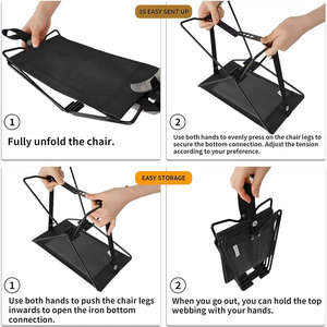 Taburete Plegable Portátil para Camping, <span class=keywords><strong>Silla</strong></span> Compacta Ultraligera y Resistente para <span class=keywords><strong>Playa</strong></span>, Pesca, Senderismo y Actividades al Aire Libre - Product Image 3