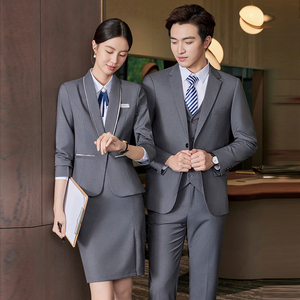 Set di abiti da <span class=keywords><strong>donna</strong></span> di fascia alta <span class=keywords><strong>tuta</strong></span> da lavoro per alberghi vendita amministrativa cassiere Reception Reception occupazioni - Product Image 6