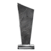 Trophée d'entreprise personnalisé en cristal avec logo et texte gravés – Reconnaissance des employés, années de service, leadership (Style 04)