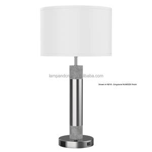 Lámpara de Escritorio de Níquel con Interruptor y Enchufe en la Base para Decoración del Hogar, Dormitorio, Vestíbulo de Hotel, Habitación de Hotel - Product Image 1