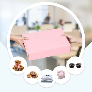Boîtes d'expédition plates en carton ondulé durables pour vêtements et emballages cadeaux, avec impression <span class=keywords><strong>de</strong></span> logo personnalisée - Product Image 4