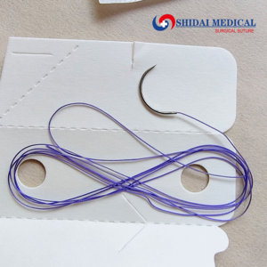 Suturas médicas estériles desechables al por mayor <span class=keywords><strong>SUTURA</strong></span> QUIRÚRGICA absorbible de poliglactina 910 PGLA PGA PDO con aguja - Product Image 2