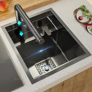 <span class=keywords><strong>Lavello</strong></span> da <span class=keywords><strong>Cucina</strong></span> a Scomparsa in Acciaio Inox da Appoggio Mini a Vasca Singola <span class=keywords><strong>Piccolo</strong></span> Multifunzione per Camper Bar Caffè con Coperchio per Giardino Balcone - Product Image 1