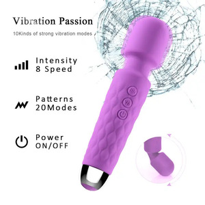Hochwertiger 20-Frequenz-Ritter-Vibrator AV-<span class=keywords><strong>Stick</strong></span> <span class=keywords><strong>USB</strong></span>-Aufladbar 100% Wasserdichter Silikon-Massagestab Weibliches Erwachsenen-Sexspielzeug - Product Image 4