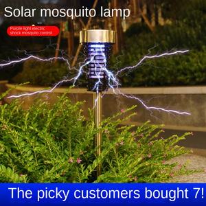 Lampe solaire LED de jardin extérieure étanche IP65 avec tueur de moustiques en acier inoxydable pour jardin, cour, allée - Product Image 2