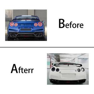 ไฟท้ายสำหรับ Nissan R35 <span class=keywords><strong>GTR</strong></span> ปี 2008-2019 ด้านซ้ายขวา ไฟท้ายกันชนหลัง รุ่นปี 2017 <span class=keywords><strong>Nismo</strong></span> LED สีดำรมควัน - Product Image 2