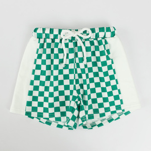 Ensembles de vêtements pour enfants à motif de damier mélange de coton 3-8 ans avec taille réglable pour des vêtements d'été décontractés et de plein air - Product Image 3