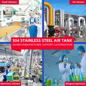 0.3L Small Mini Stainless Steel 304 Horizontal Air Reservoir Tank For Beauty Equipment/compressor
