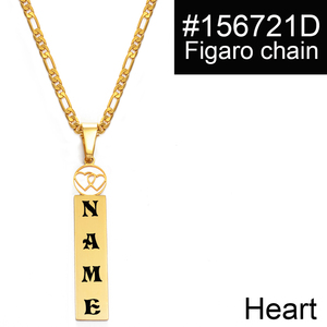 Colliers pendentifs avec lettres majuscules personnalisées, nom personnalisé, bijoux hawaïen Kiribati amoureux du cœur cocotier #156721 - Product Image 6