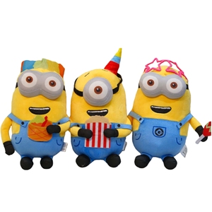 Peluches de Minion de 10 cm (4 pulgadas) al por mayor, mini muñecos de personajes de dibujos animados, juguetes de peluche pequeños para niños, llaveros para máquina de garras - Product Image 6